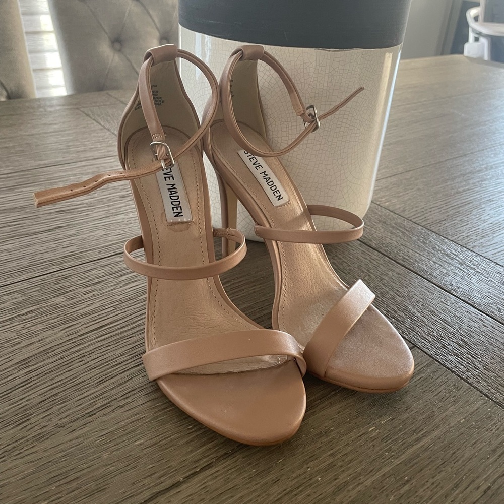 Steve Madden Nude/Tan Strappy Heeled Sandals